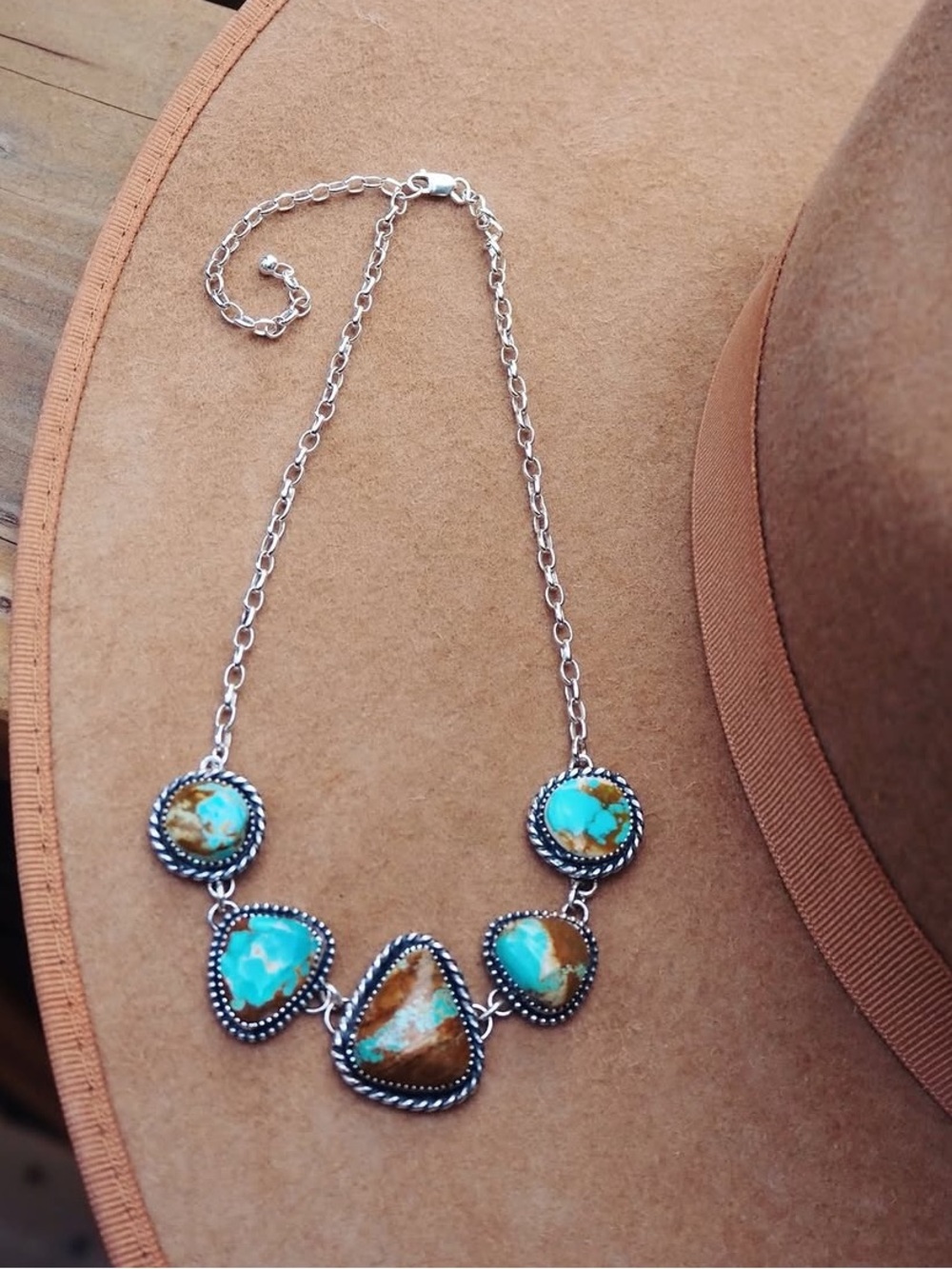 Custom Mine 8 Turquoise & Sterling Silver Choker Necklace
